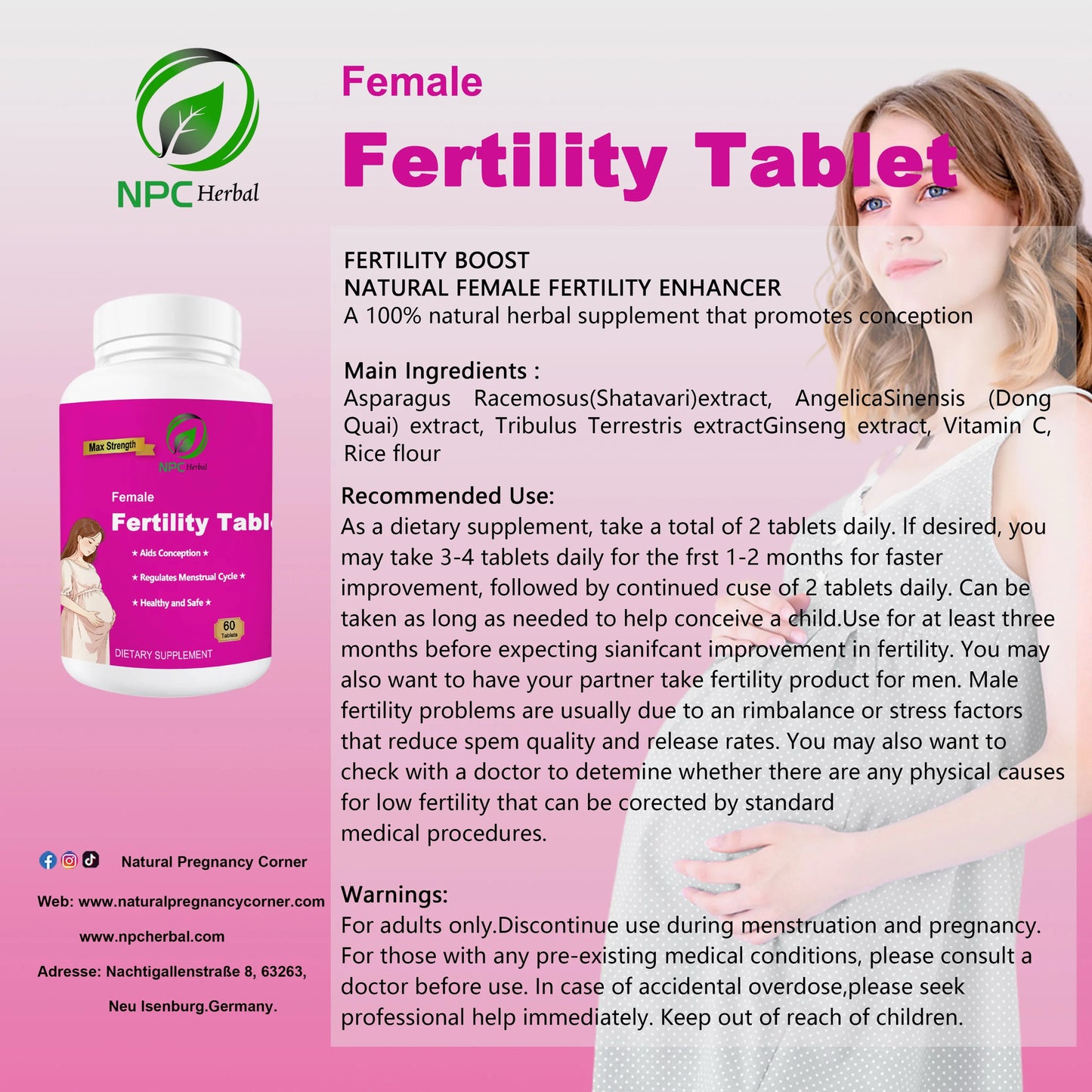 Female fertility Tablet / 60
