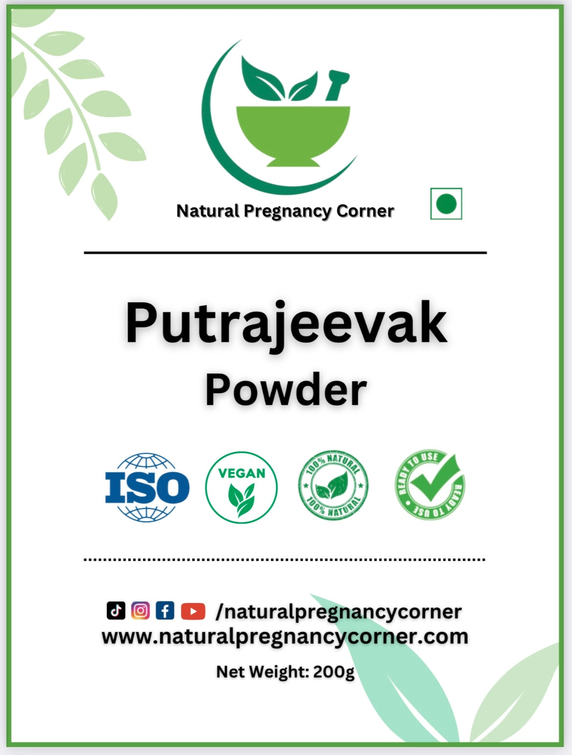 Putrajeevak Powder(Male/female fertility booster,Hormone Balance & healthy conception )