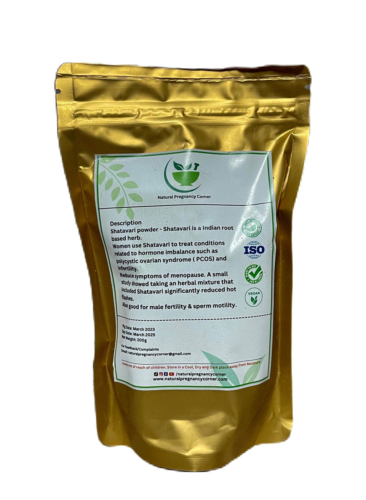 Pure Shatavari Powder ( Pcos / Pcod,endometriosis,ovary cyst & fibroids )