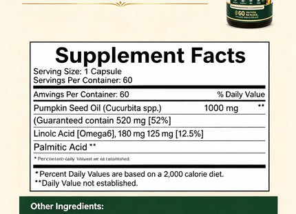 Pumpkin Seed Oil Softgel Capsules
