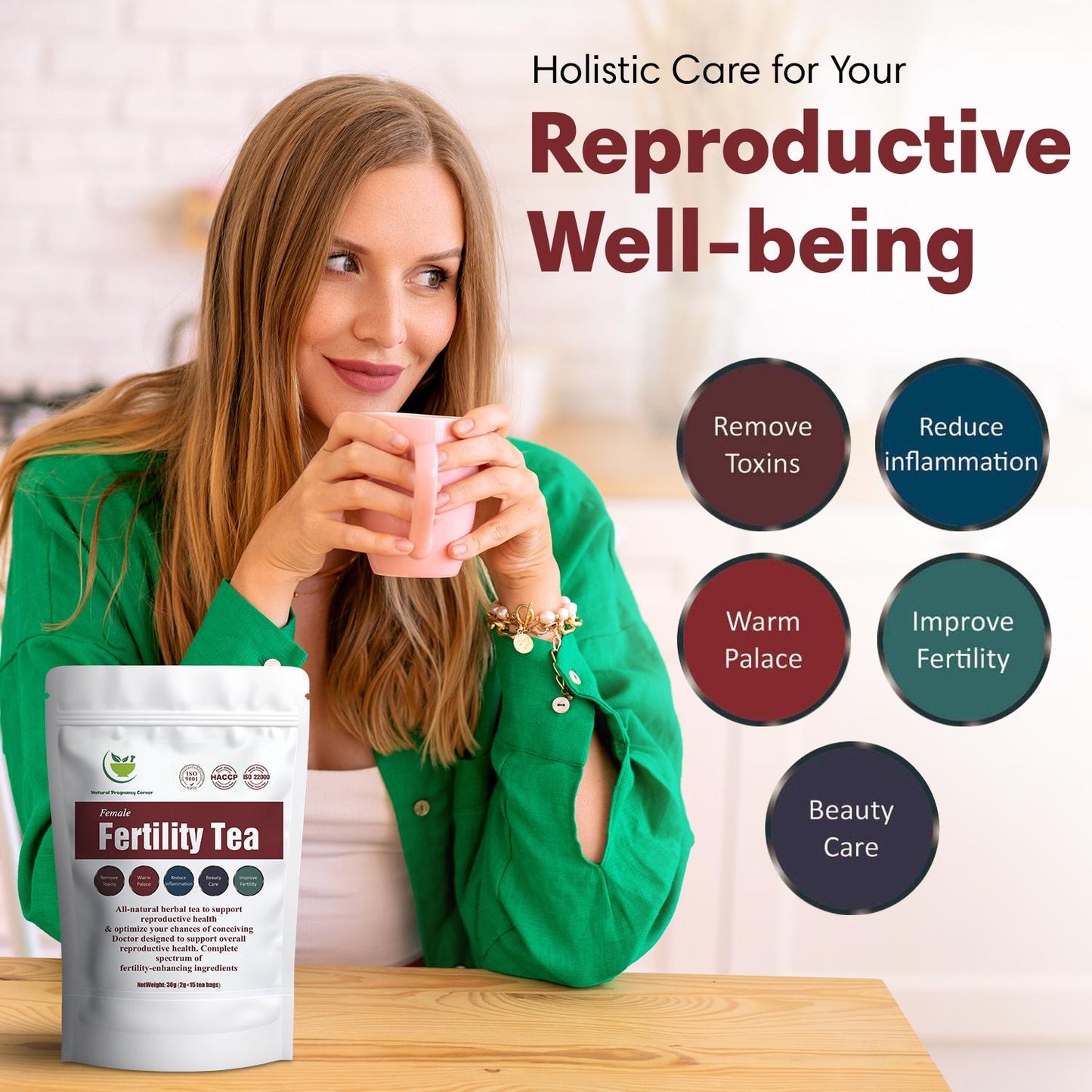 Thé de fertilité féminine, Booster d'ovulation, œuf fort, équilibre hormonal 