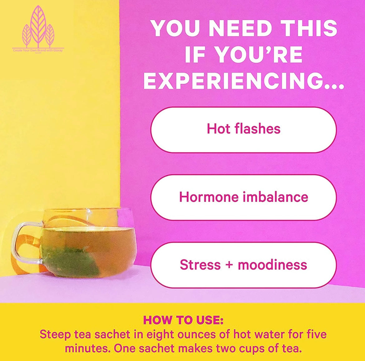 Menopause-Tee, Verzögerung der Menopause, Perimenopause, Gebärmutterpflege, Periodenproblem